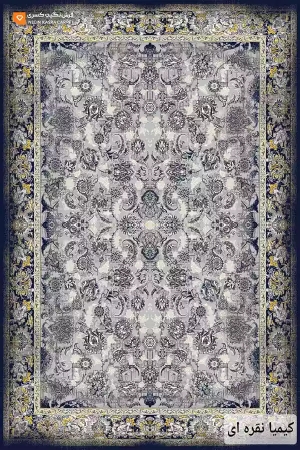 فرش کیمیا 500 شانه نگین کسری کاشان